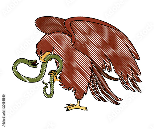 eagle devouring snake mexican emblem