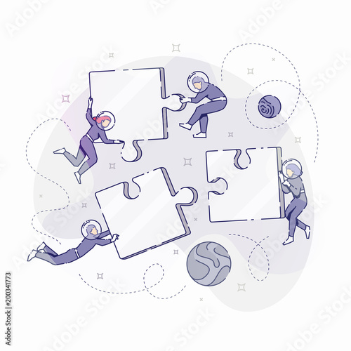 Developers doing puzzles