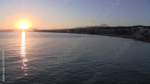 Sunrise at 6am over Crete, Greece. photo