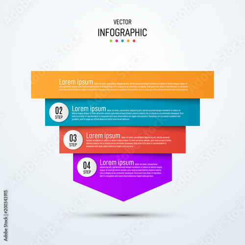 Abstract vector infographics. Business data visualization. Template for presentation. Sales funnel 3d illustration.