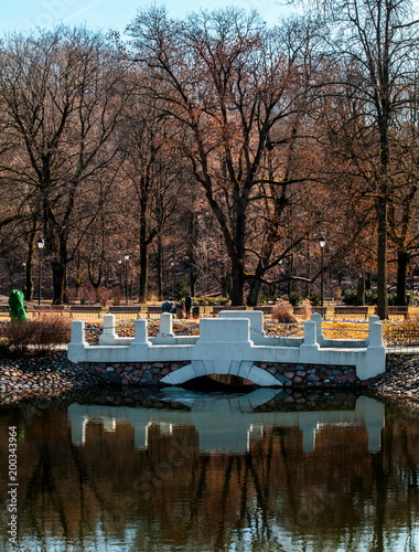 Footbridge in Bernardine Gardens,Vilnius