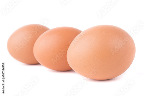 Three Eggs isolated on white background