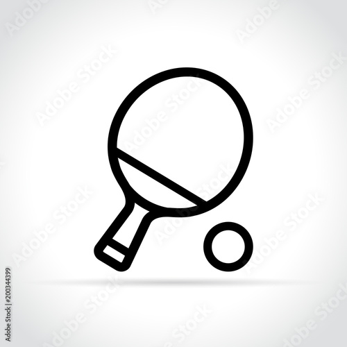 table tennis icon on white background