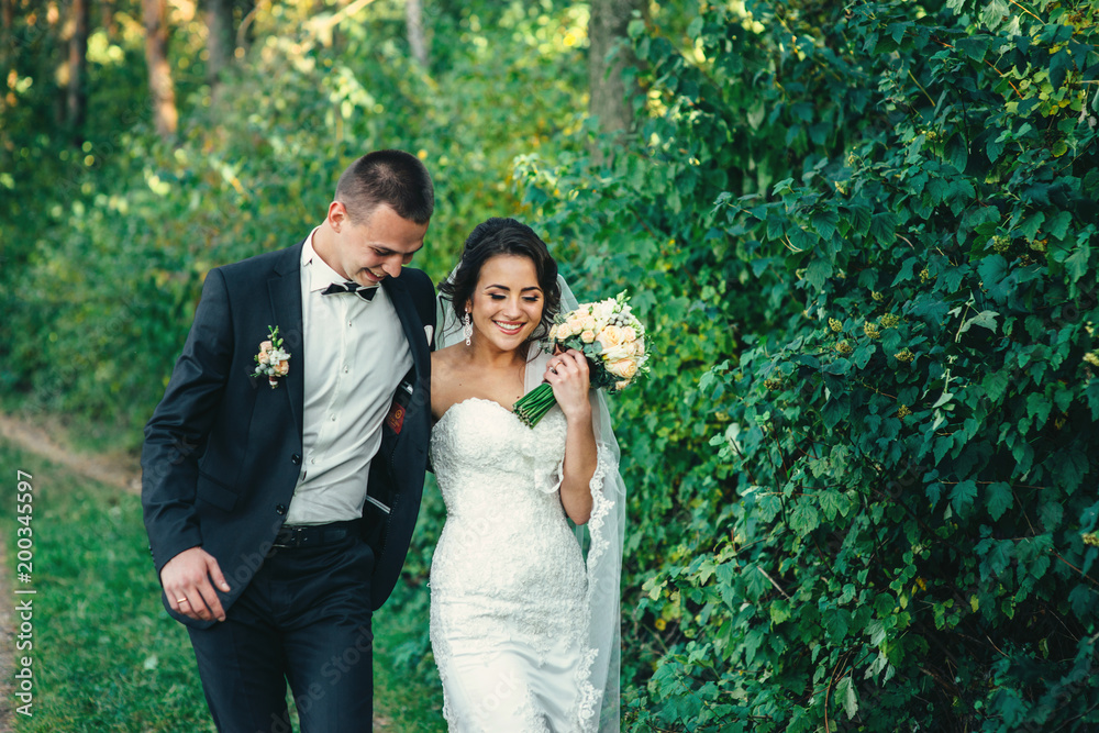 Groom and bride together. Wedding couple. Groom and bride together. Wedding couple.