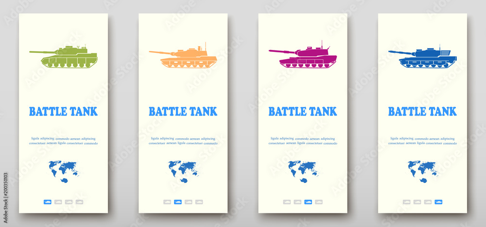 Battle tanks leaflet cover presentation abstract, layout size fold set technology annual report brochure flyer design template vector