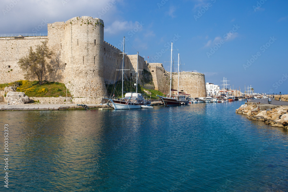 Beautiful medieval fortress in Kyrenia (Girne), North Cyprus