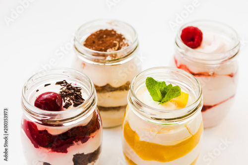 delicious and healthy homemade yogurt with jam