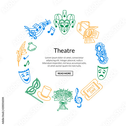 Vector doodle theatre elements