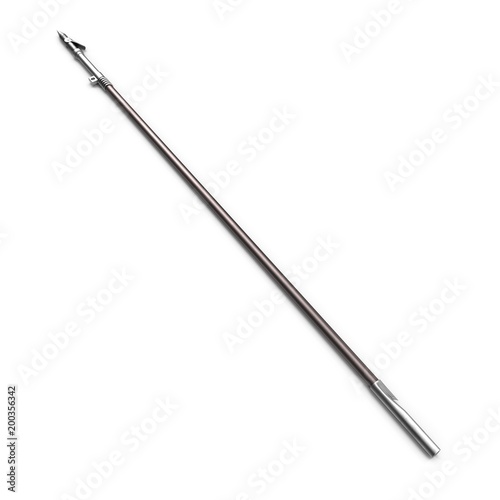 Spear Shaft on white. 3D illustration