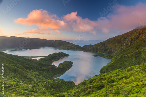 Fogo lagoon at S Miguel island, Azores