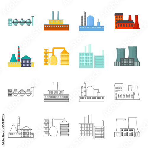Industry, production.Factory set collection icons in cartoon,outline style vector symbol stock illustration web.