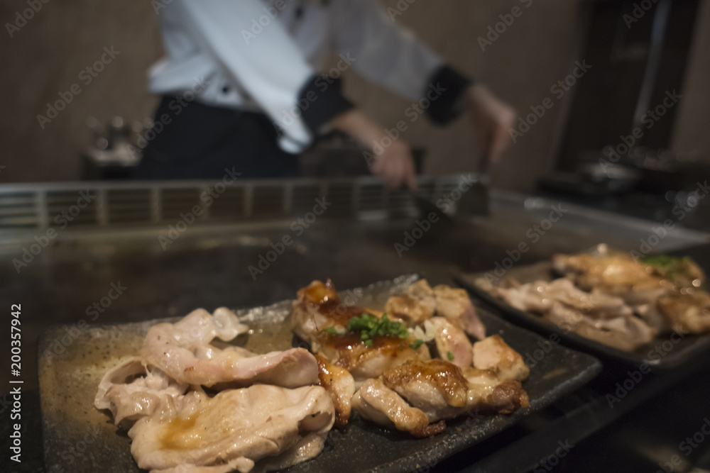 Japanese chef cooking japan food