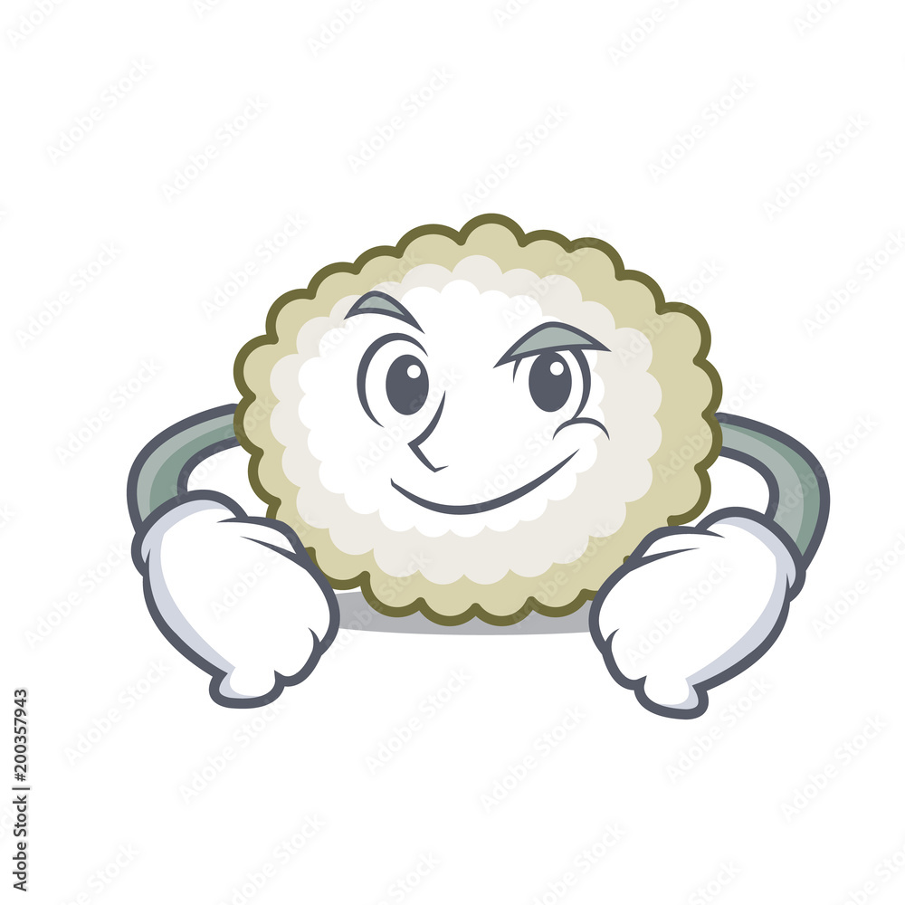 Smirking cotton ball character cartoon Stock Vector | Adobe Stock