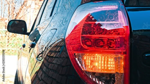 Car light and turn signals photo