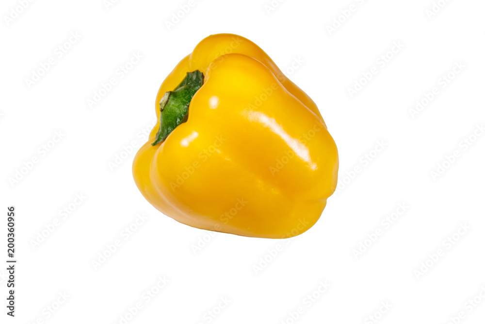 Whole yellow pepper isolated on white background Whole yellow pepper isolated on white background