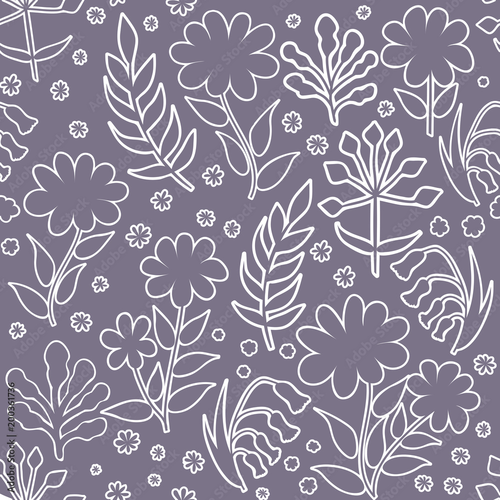 Vector floral pattern in doodle style with flowers and leaves. Gentle, spring floral background.Vector set of packaging design templates, seamless patterns and frames with copy space. modern pattern. Vector floral pattern in doodle style with flowers and leaves. Gentle, spring floral background.Vector set of packaging design templates, seamless patterns and frames with copy space. modern pattern.