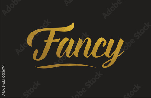 Fancy gold word text illustration typography