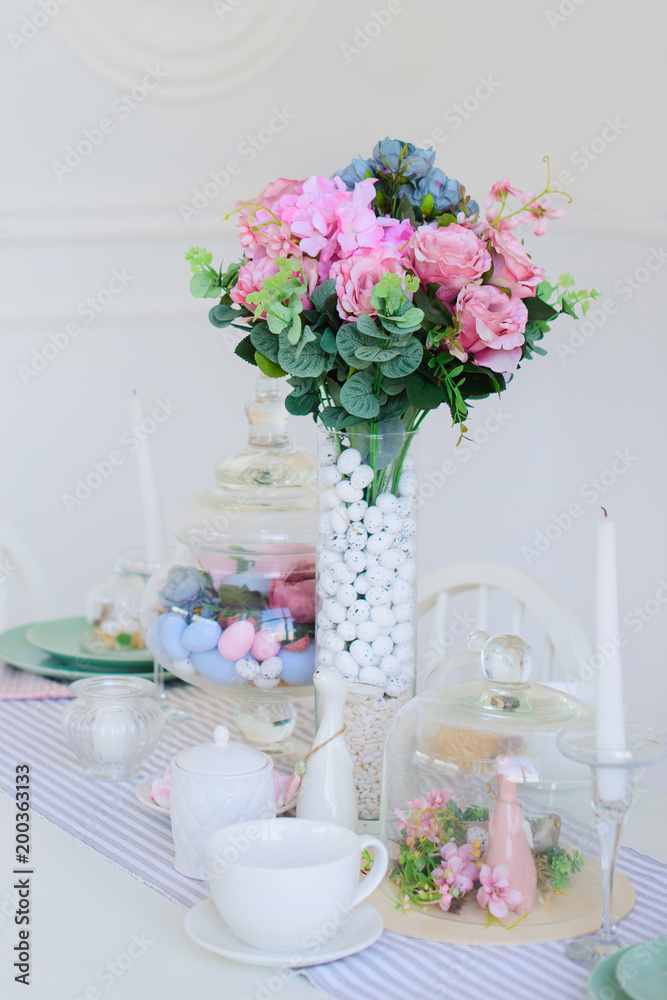 kitchen dining room with flowers and white furniture kitchen dining room with flowers and white furniture