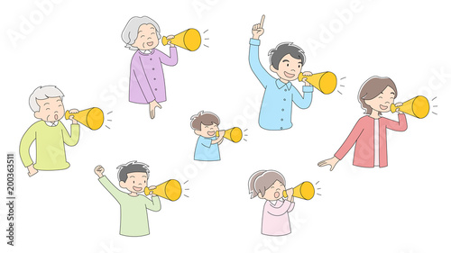 大家族_一覧_メガホン