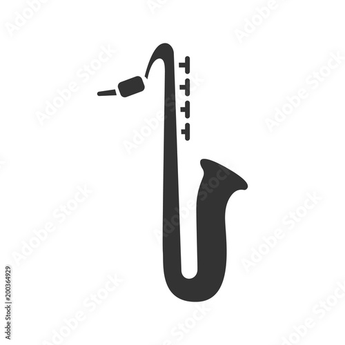Saxophone glyph icon