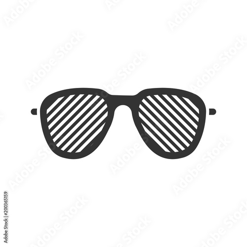 Louvered sunglasses glyph icon