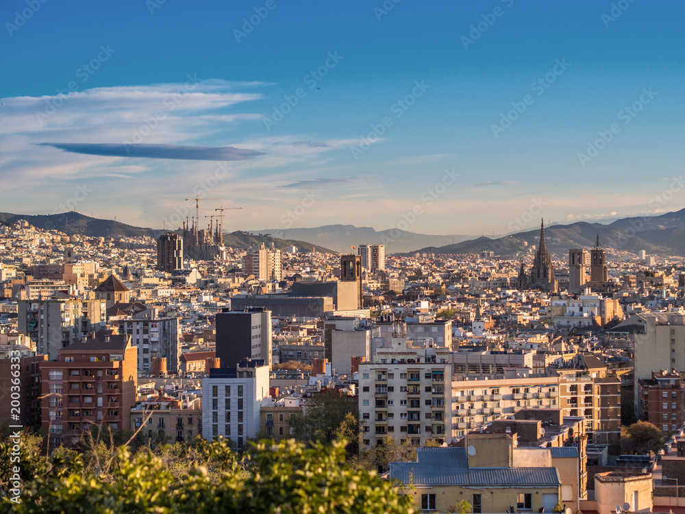 Barcelona cityscape, Spain
