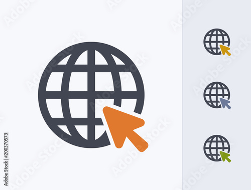 Grid Globe & Cursor - Composite Icons A professional, pixel-perfect icon.
