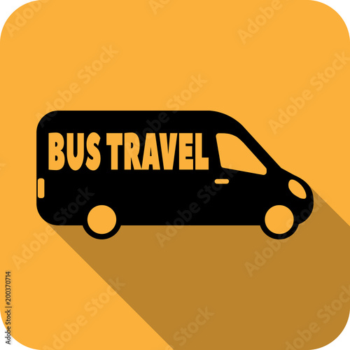 Bus Travel logo design in trendy modern style - flat truck, bus or van emblem