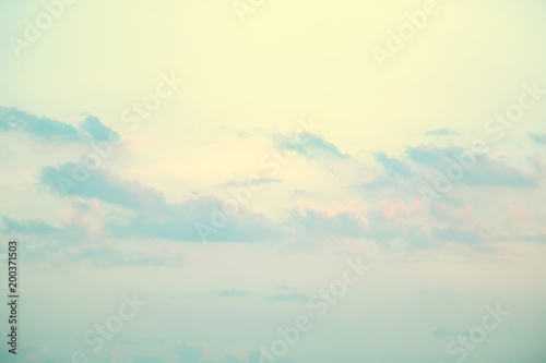 A Soft Sky With Cloud Background In Pastel Color Stock Photo