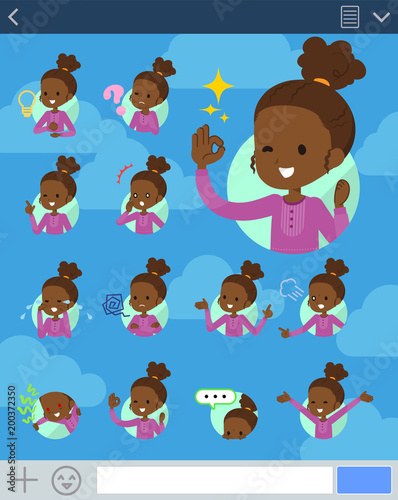 flat type perm hair girl black_sns