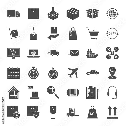 Delivery Solid Web Icons