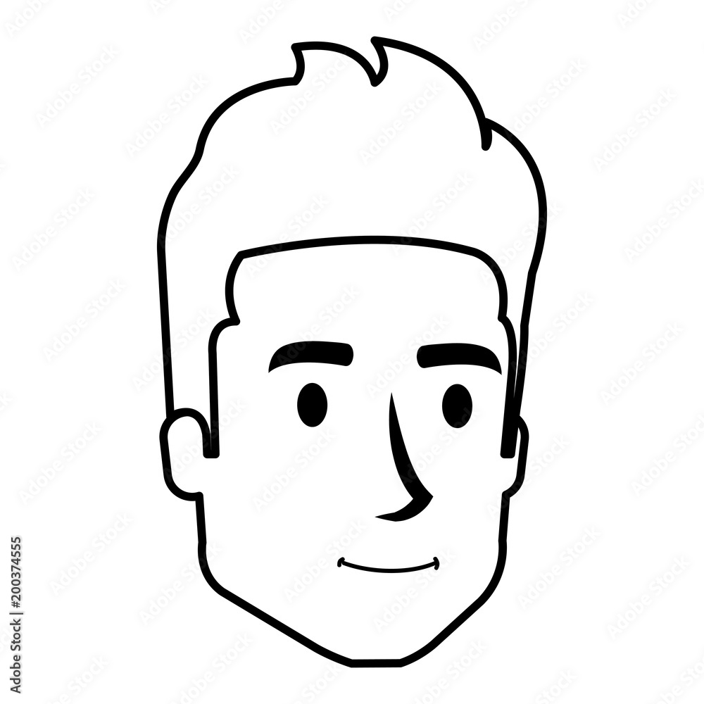 young man head avatar character vector illustration design young man head avatar character vector illustration design