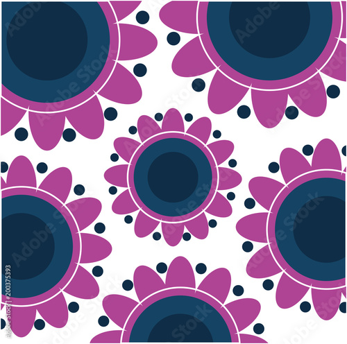 flower ethnicity decorative pattern background vector illustration design