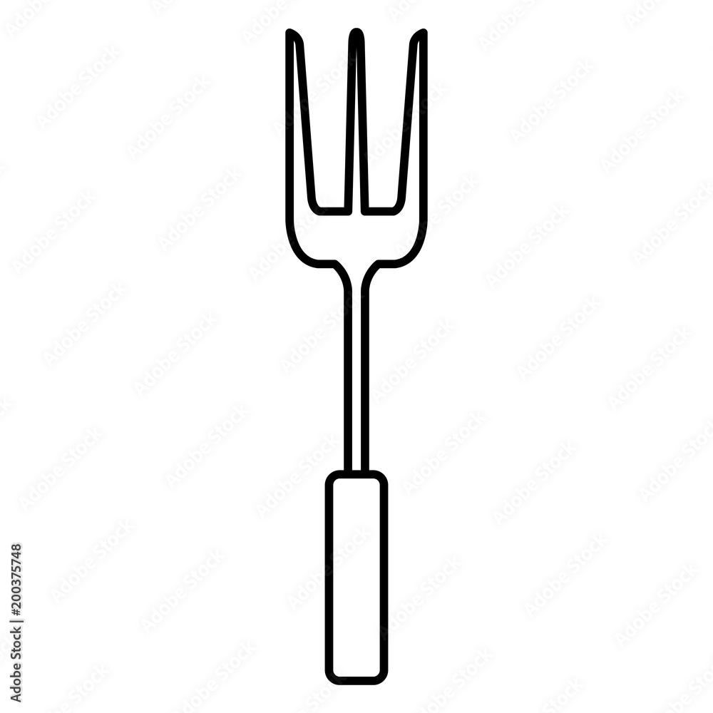 grill fork cutlery icon vector illustration design grill fork cutlery icon vector illustration design