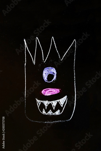 Fun Cute Cartoon Monster for Kids Design Collection ,Hand drawn illustration
