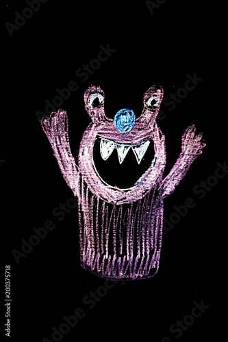 Cute Cartoon Monsters for Kids Design Collection ,Hand drawn illustration