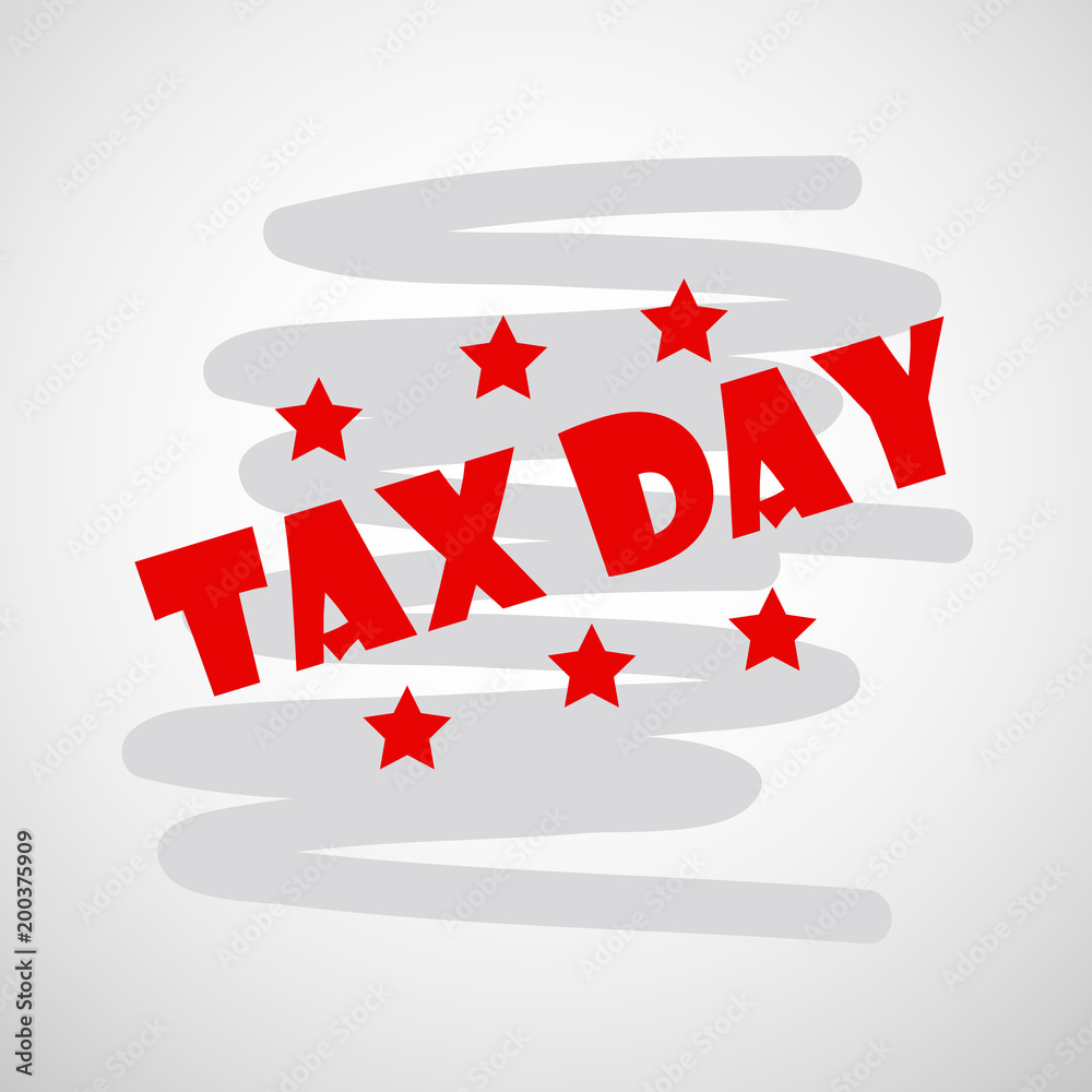 Illustration of background for USA Tax day