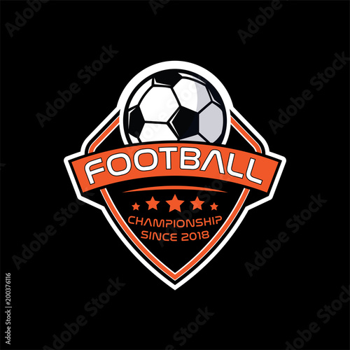 football soccer, logo badges emblem soccer champions