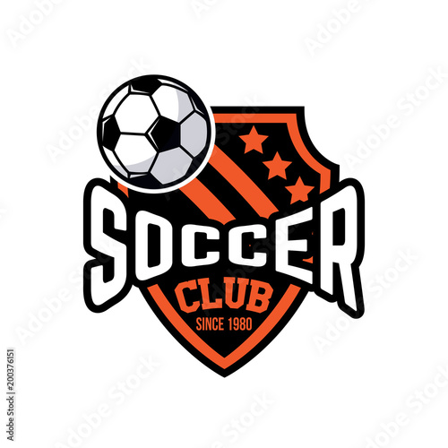 football soccer, logo badges emblem soccer champions