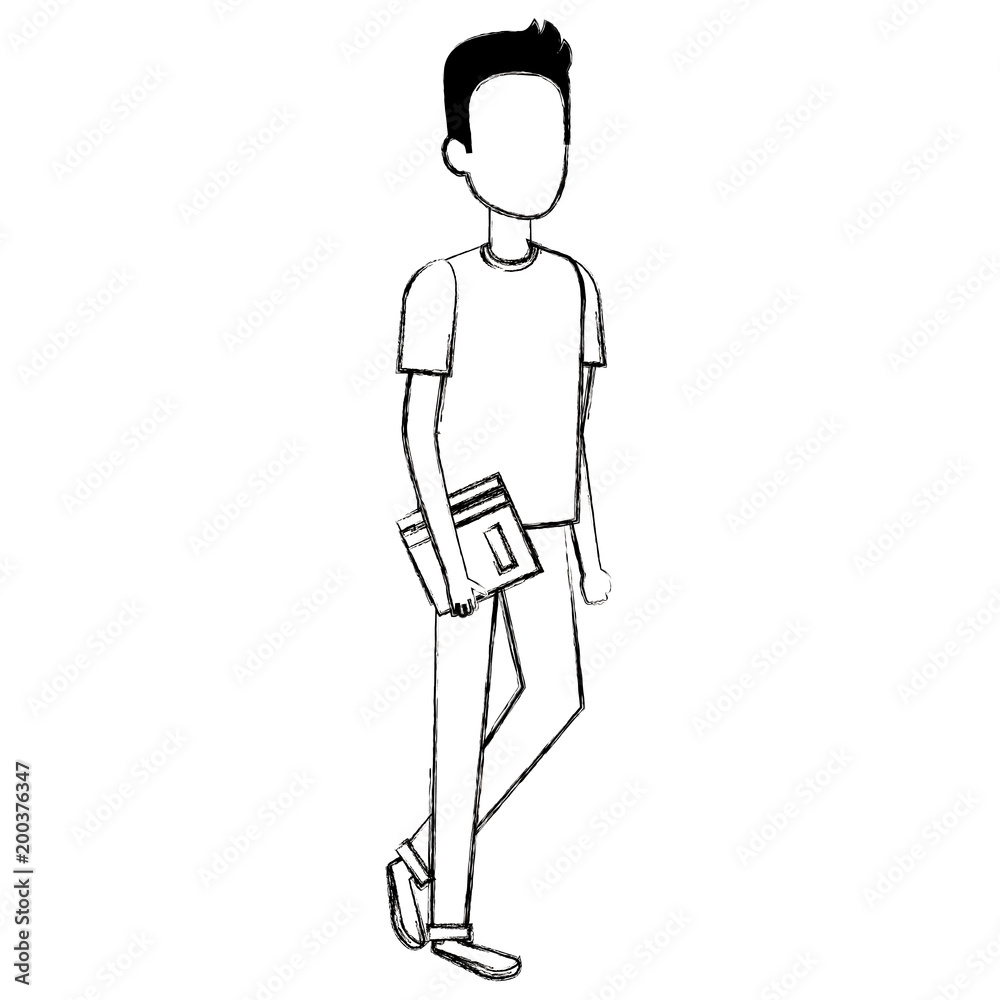 man student avatar character vector illustration design man student avatar character vector illustration design
