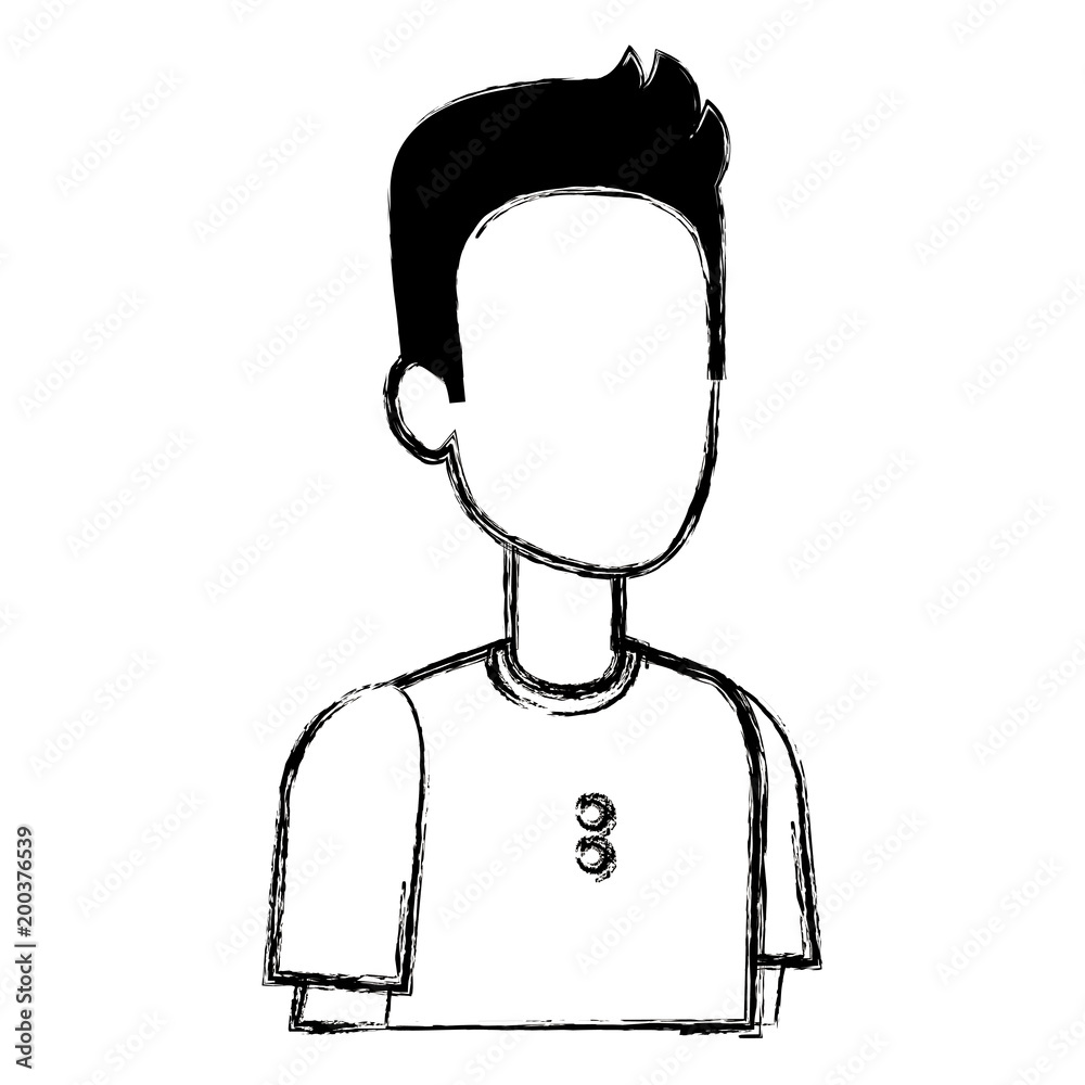 Obraz premium young man avatar character vector illustration design