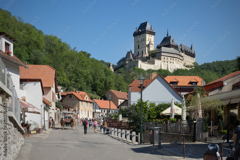 Obraz premium Karlstejn Castle, Central Bohemia, Czech Republic.