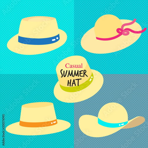 CASUAL SUMMER HAT
style to shade the face and shoulder from sun from summer time!