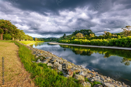 On the banks of the river Manawatu