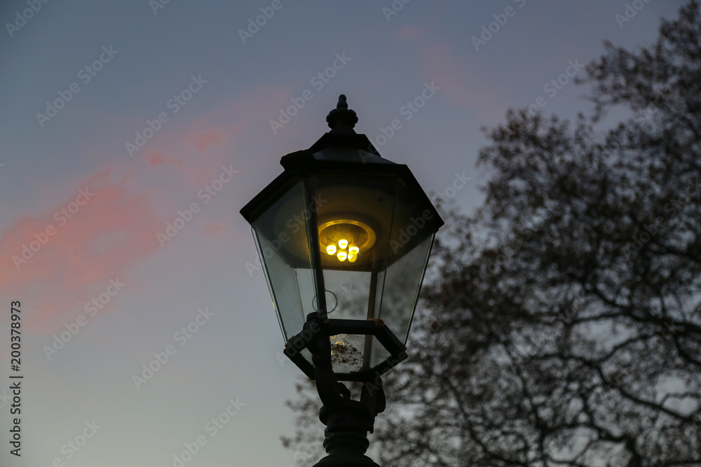 Street light / Vintage street lamp close-up / Details