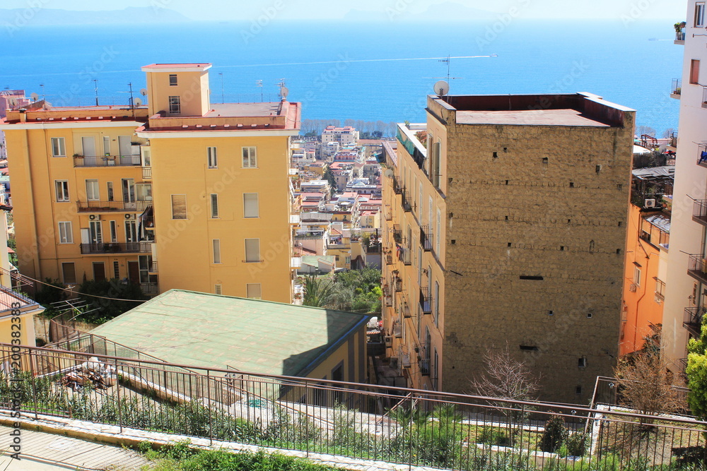 Fototapeta premium Panoramic view of the city of Napoli, Italy
