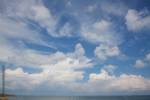 The texture of the clouds against the blue sky © Fotoproff