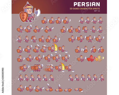 Persian Cartoon Game Character Animation Sprite