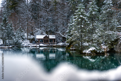 Winter am Blausee, Kandersteg, Berner Oberland photo