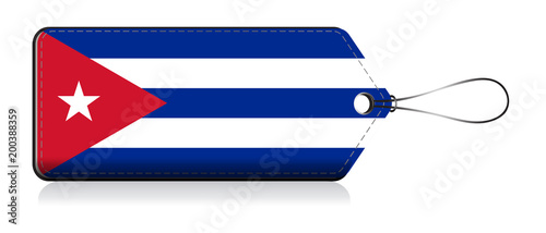 Cuban label flag, Label of prouct made in Cuba